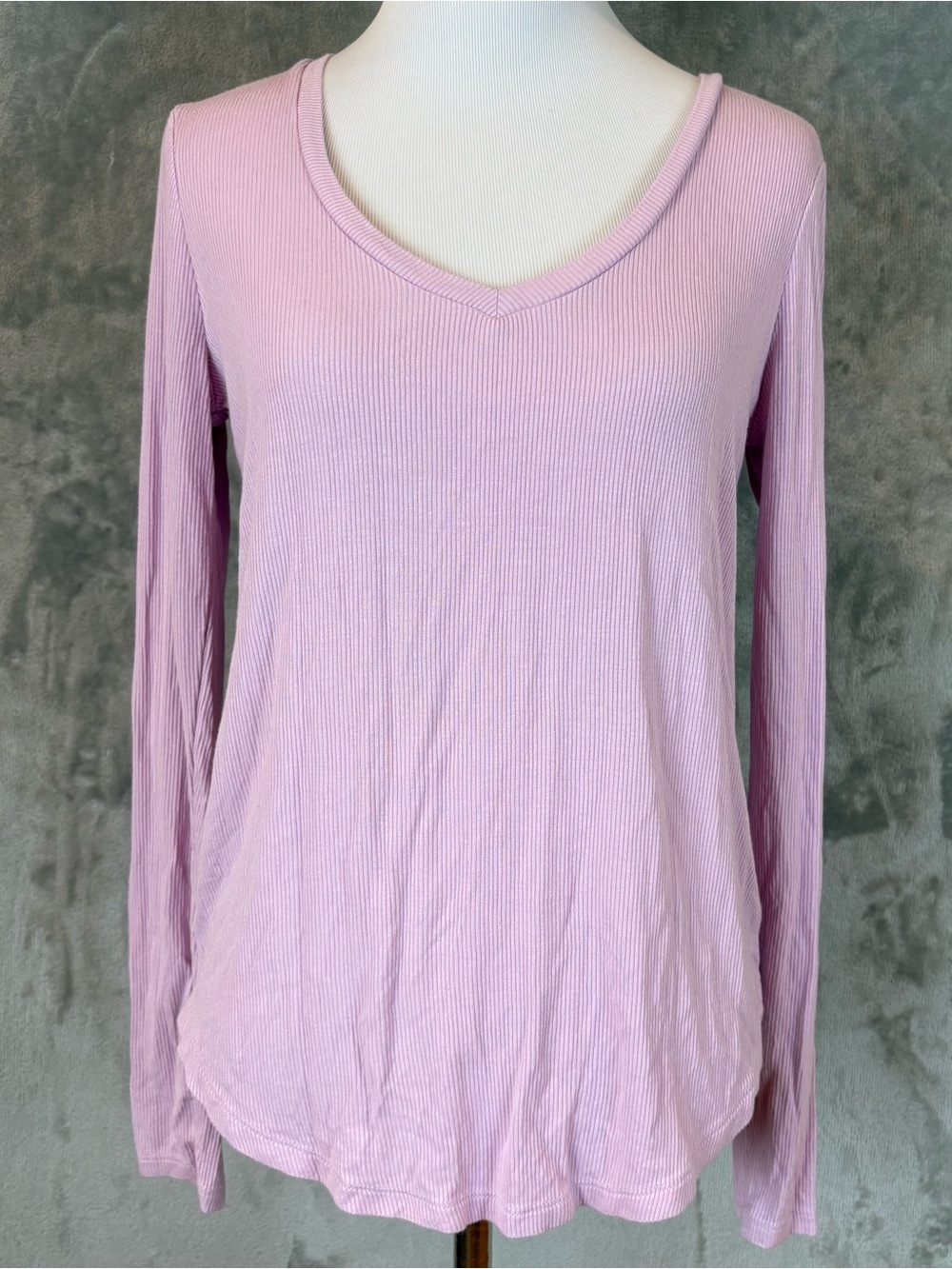 Aeropostale Long Sleeve Seriously Soft Ribbed V-Neck Tee Top Wmn’s XS